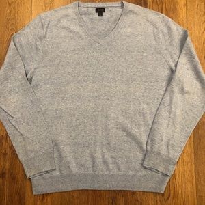 J. Crew V-Neck Sweater Heather Blue Large